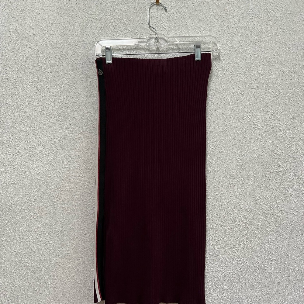 Scotch & Soda Red Pencil Midi Skirt with Slit